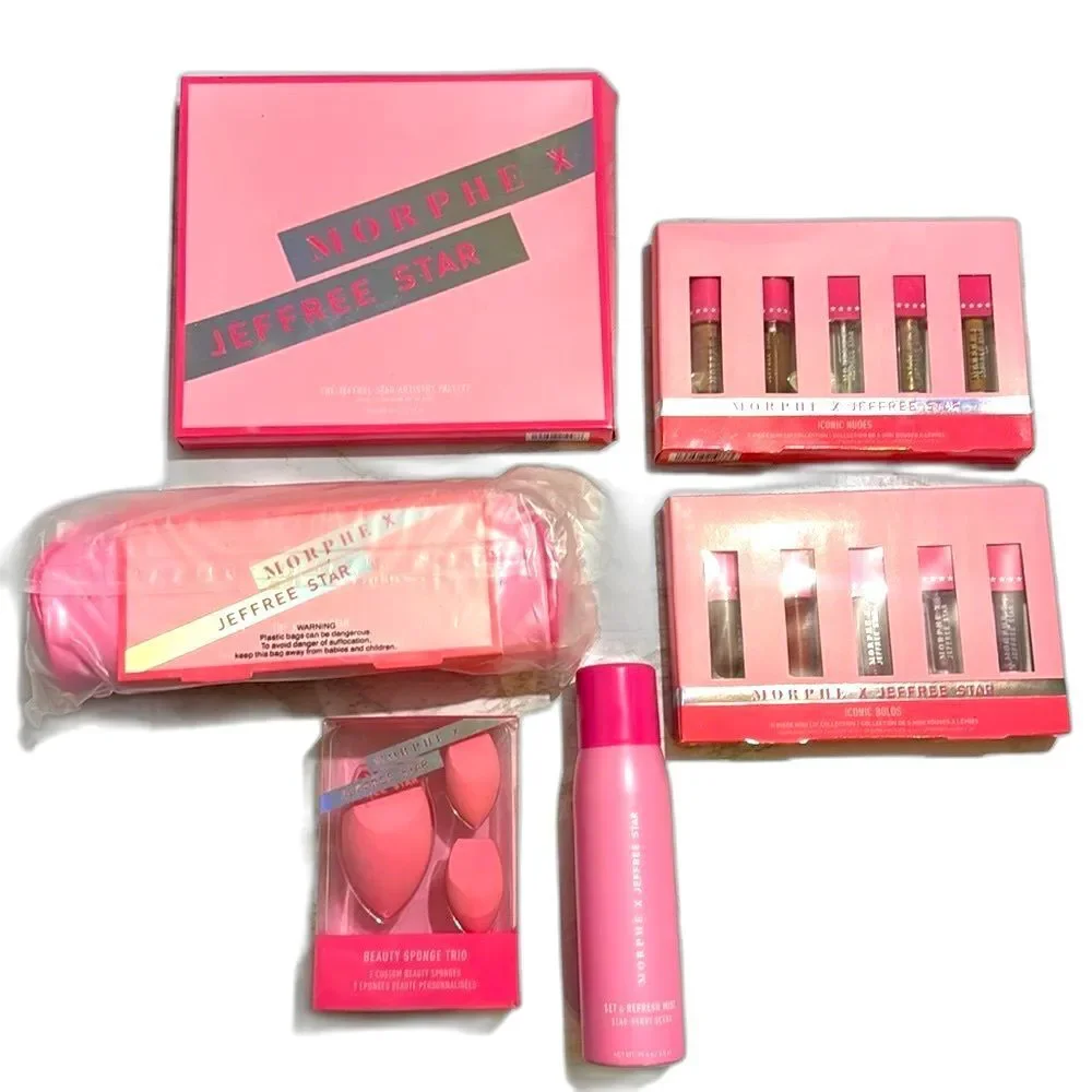 Jeffree Star morphe limited edition eyeshadow palette brushes lip gloss‎ spray